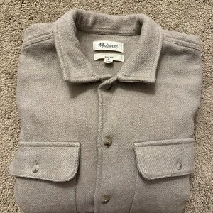 Madewell Taupe Easy Fit Shirt Jacket